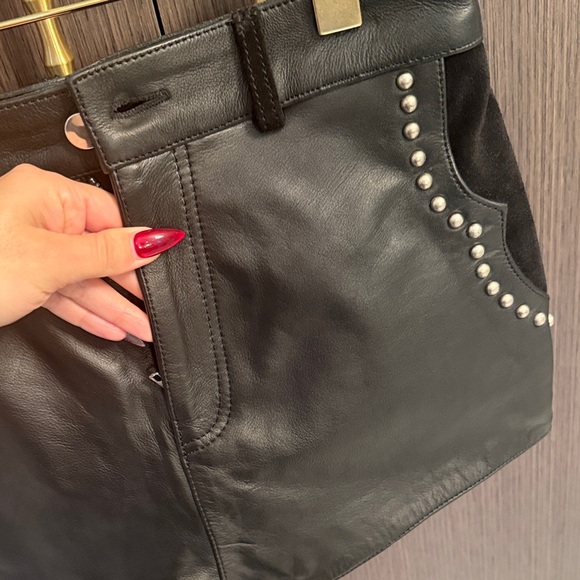🖤 Understated Leather Studded Combo Shorts in Black 🖤NEW - Picture 9 of 16